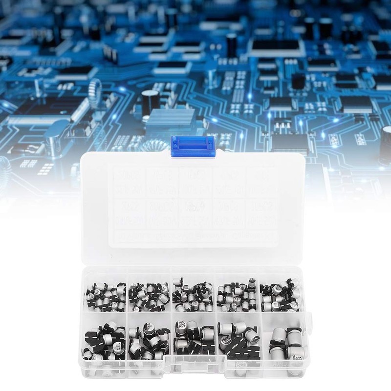 165 Capacitors, Smd Aluminium Electrolytic Capacitors Boxed Portable Classification Kit