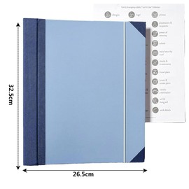 Blue Document Organizer, Personal Records Binder, File Storage, Life Documents Binder, All-in-One File Holder, for Storing Various Documents