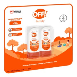 Repelente de Mosquitos en Crema OFF Family 2 Unidades de 200ml