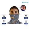 Incontro Ear-Loop Fleece Multi-Scarf / Anti-Fog Neck Warmer Ear-Loop Fleece Multi-Scarf / Map Black 3ea