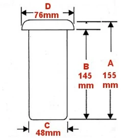 Flower Stand for Graves, Premium Stainless Steel, Medium Insert, No Brim, Tube Diameter: 1.9 inches (48 mm), Ring Bottom Depth: 5.7 inches (145 mm), Set of 1 to 2 (S-48) (3. Large)