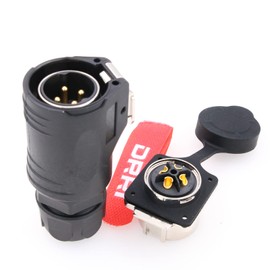 DRRI XHE28 Series 4pin Waterproof Connector IP65/ IP67 Quick-Connect 30A 380V Male and Female LED Outdoor Power Connector (4-Pin 30A 380V)