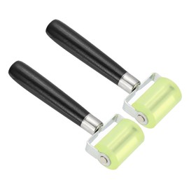 PATIKIL 2" Sound Deadening Roller, 2pcs Noise Insulation Tool Seam Roller PU Wheel Roller for Wallpaper Heat Mat Car, Black