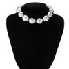 Caiguoer Punk Necklace Adjustable Exaggerated Round Pearl Choker Necklace Accessories