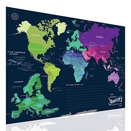 The World Traveler's Scratch-off Map 32'' x 24'' Poster