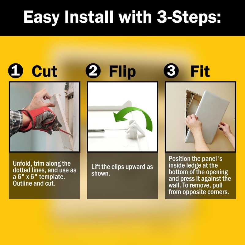 RenoEZ Access Panel For Drywall - 6x6 inch - No