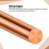 Therwen 10 Pcs Pure Copper Round Rod - 4 Inch