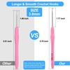 Vodiye Professional Extra Long 3mm Crochet Hooks Set, Ergonomic Handle