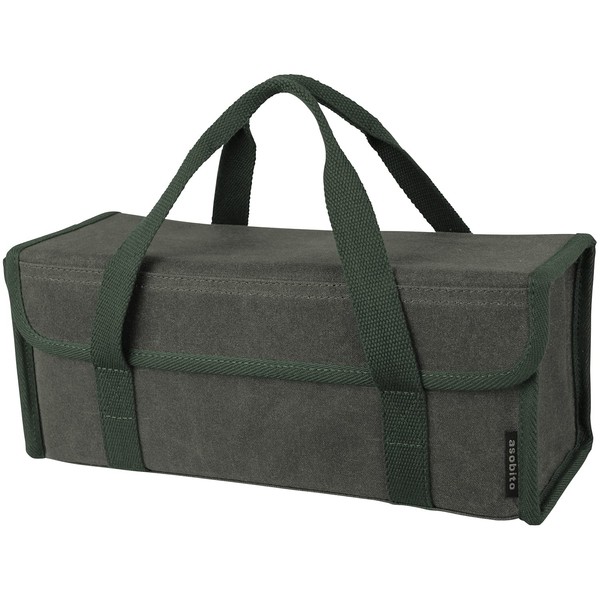 asobito ab-010OD Tool Box, Small, Olive, Approx. 11.8 inches (30 cm), Hammer, Pegs, Storage Case, Waterproof, Durable, Cotton Canvas, Camping, Outdoors