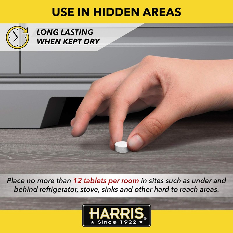 Harris Roach Tablets, Boric Acid Roach and Insects Killer with