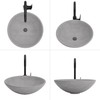 16" Modern Vessel Sink for Bathroom - Small Round Bowl