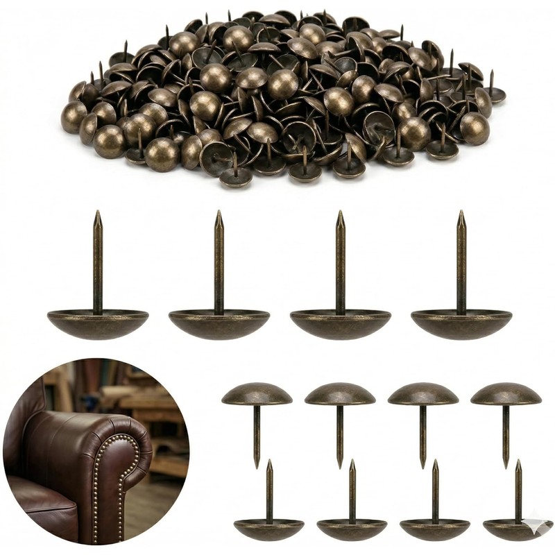 Upholstery Tacks for Furniture, Vintage Upholstery Nails, 100Pcs, ∅7/16" x