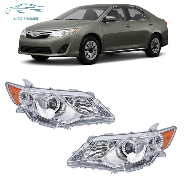 auto-summer Headlights Assembly Projector Headlamps Left + Right For 2012-2014