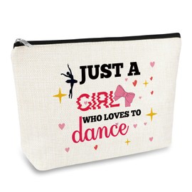 Dancer Gifts Dance Makeup Bag Dance Gifts for Girls Dance Lover Gifts Dance Team Gifts Dancing Ballet Girl Gift Cosmetic Bag Christmas Birthday Graduation Gifts for Female Daughter Sister Best Friend