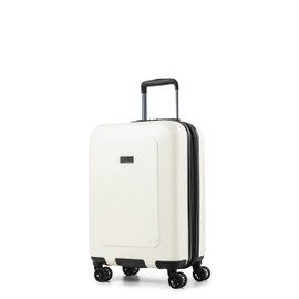 Bugatti Milano Collection 20 Inch Hard Shell Spinner Carry On Bag for Airplanes, Hardside Expandable Suitcase with 360-Degree Spinner Wheels, Retractable Handle, Airline Approved, Bone