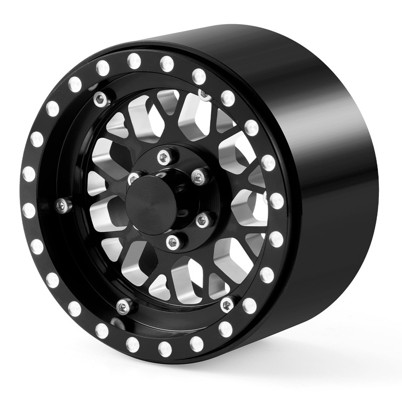 4PCS Aluminium 2.2" Beadlock Wheel Rim Offset -15mm/0.5mm Deep Dish