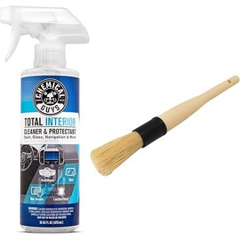 Chemical Guys SPI22016 Total Interior Cleaner and Protectant, 16 fl oz, with Acc_S90 Boar's Hair Detailing Brush, Safe for Cars, Trucks, SUVs, Jeeps, Motorcycles, RVs & More