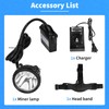 Safety Mining Light Professional Rechargeable Mining Headlamp, 1+6 LED Super