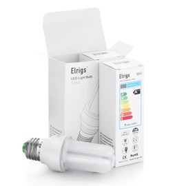 Elrigs E27 LED Dimmable Bulb, Cool White (6000 K) Bulb, 7 W Bar Shape Bulb Replaces 60 W Bulb, Double Pack