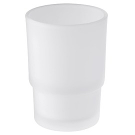 Bathroom Rinsing Cup, Angle Simple Frosted Glass Tumbler Cup, Toothbrush and Toothpaste Holder Drinking Glasses Glassware