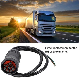 Conector de diagnóstico Gorgeri de 9 pines, conector adaptador de cable de diagnóstico J1939-9 pines para accesorio universal para camiones Cummins