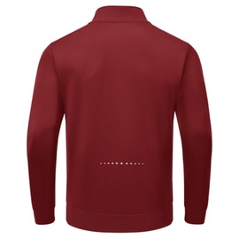 BASUDAM Men's Track Jackets Lightweight Warm Up Casual Coat Athletic Workout Running Jacket with Zipper Pockets Wine Red XXL