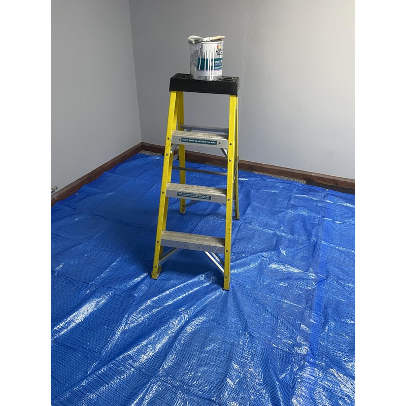 Cost Wise 3m x 3m blue waterproof tarpaulin/builders tarp/garden dry