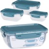 OrionMart Food Storage Containers with Lids Rectangular Plastic Lunch Boxes