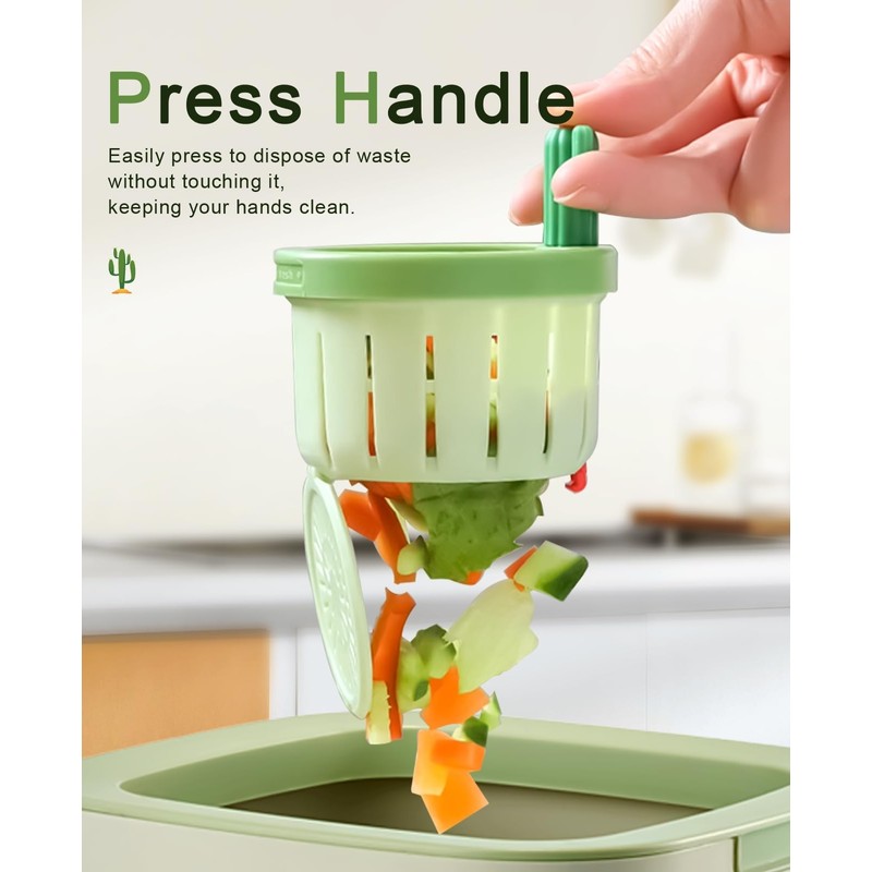 VVGAOGES Sink Strainer Plug 2 Pack Cactus Design Anti-Clogging Anti-Odor