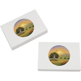 2 x 45mm 'Bigfoot Spotted in a Serene Field' Erasers/Rubbers (ER00043453)