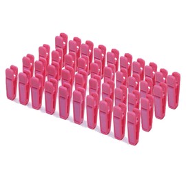 Igoolee Plastic Baby Hanger Clips 30 Pcs Slim-line Finger Clips Set for Clothes Hanger Or Velvet Hanger(Pink)