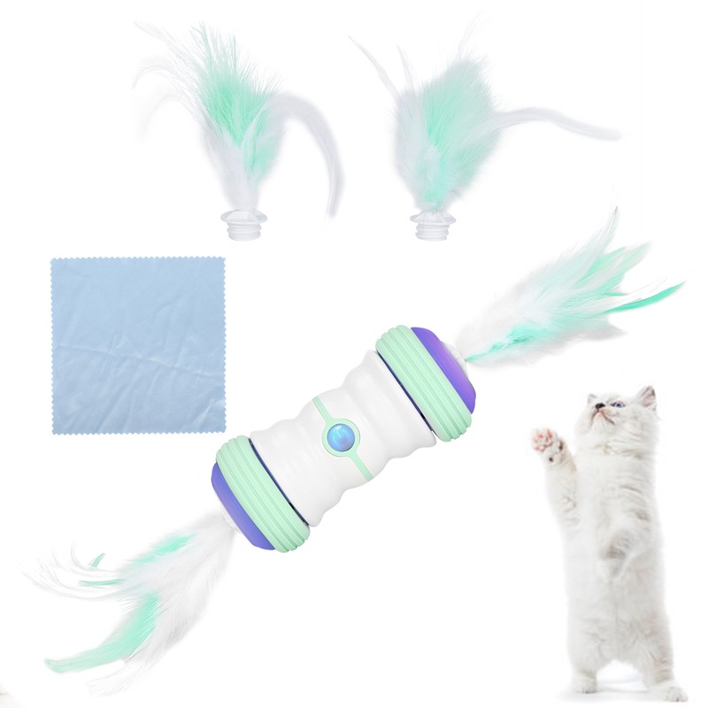 Electric Cat Teaser USB Rechargeable Auto Rotating Cat Toys with