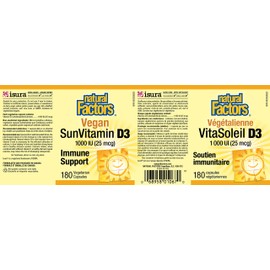 Natural Factors Vegan Vitamin D3 1000 IU - 180 Veg Caps