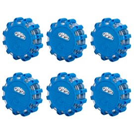 CICMOD LED Road Flares Roadside Safety Emergency Lights Beacon Disc Flashing Warning Flare Kit for Car Truck Boat - 6 Pack