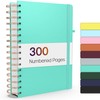 Forvencer Lined Spiral Journal Notebook with 300 Numbered Pages, A5