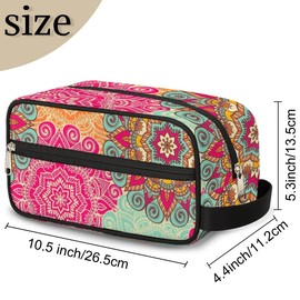 Tiaortas Mandala Makeup Bag Travel Toiletry Bag for Woman, Girls Kids Toiletry Bag Cosmetic Waterproof Small Easy-carry