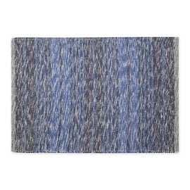 DII Woven Rag Rug Collection - Hilo Reciclado a Rayas rústicas variegadas, 2 x 3 pies, Azul náutico