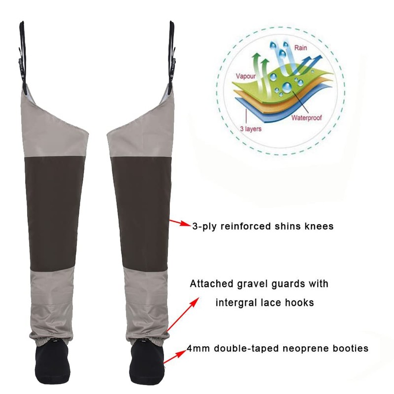 Kylebooker Breathable Stockingfoot Hip Waders