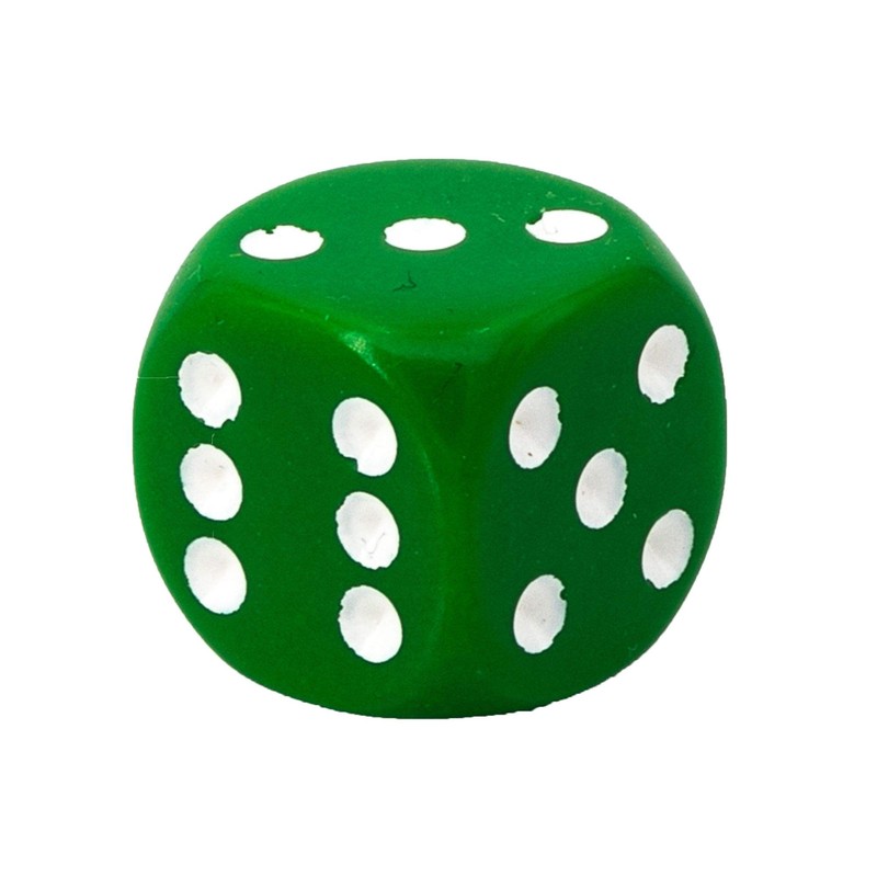 DND Dice Set-Chessex D&D Dice-16mm Opaque Green and White Plastic