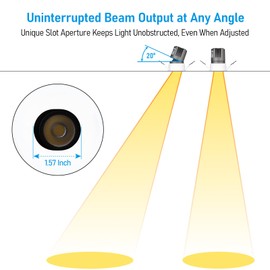 TORCHSTAR 3 Inch 5CCT LED Slot Aperture Recessed Lights with J-Box, 35° Ultra-Narrow Trim Recessed Ceiling Spotlight, IC Rated, Dimmable, Anti-Glare, CRI 90, 2700-5000K, ETL FCC, Pack of 2