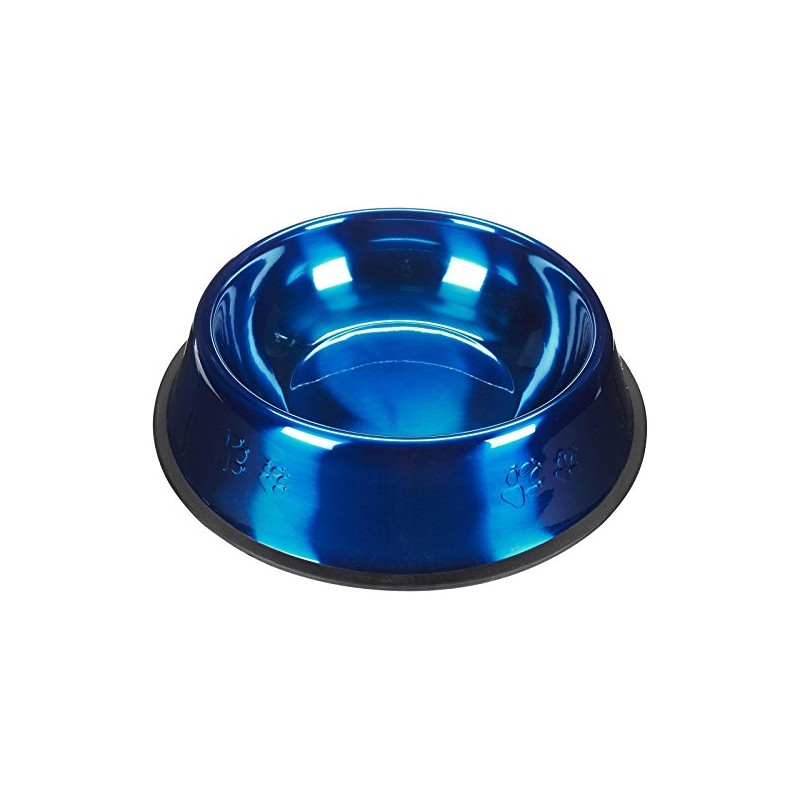 Platinum Pets Non-Tip Stainless Steel Dog Bowl, 80 Oz, Sapphire