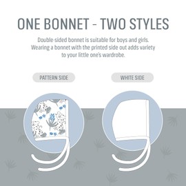 KLUSHA Bamboo and Cotton Double Sided Baby Beanie for Newborns Hospital Hat Reversible Breathable All Seasons Bonnet