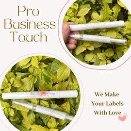 Empty Cuticle Oil Pen Label Sticker for Nail Tech Manicure Nail Artist Must Haves Nail Growth Care Packaging Staff 100pcs (white 1 x 2in)