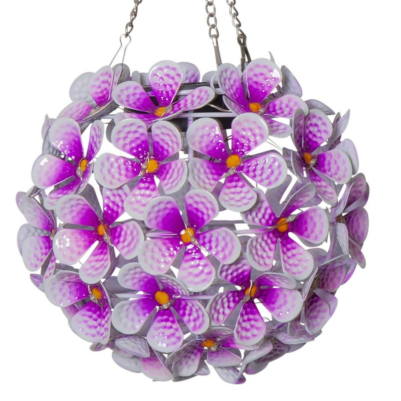 Star Trading Solar Hanging Decoration "Hortensia" Pink 44 LEDs