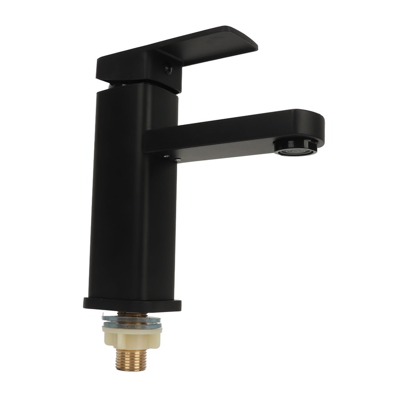 Sink Faucet Black Single Handle Single Hole Cold Stainless Steel