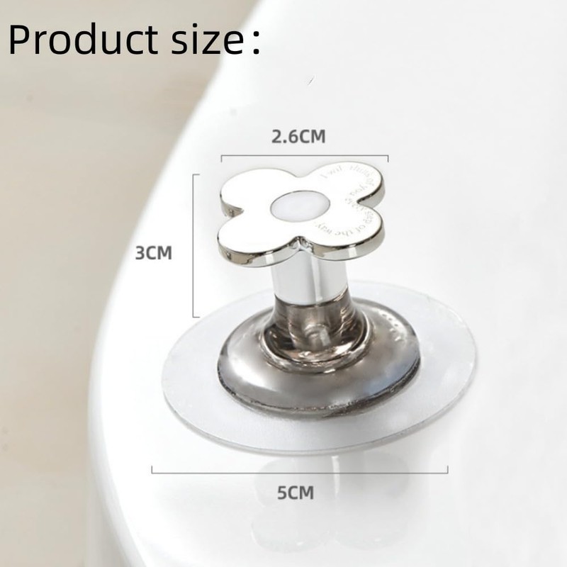 DACUAN 2PCS Toilet Push Button Flush Replacement,Flower Shape Toilet Press