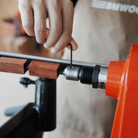 BMWOOD Pen Mandrel Simple Kit with Morse Taper MT2 for Woodturning Lathe.