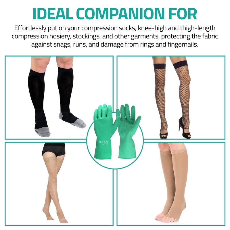 Donning Gloves for Compression Stockings - Gloves Universal Fit with