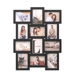 SONGMICS Collage Picture Frames, 4x6 Picture Frames Collage for Wall Decor Set of 12, Multi Family Photo Frame for Gallery Decor, Hanging Display, Assembly Required, Black