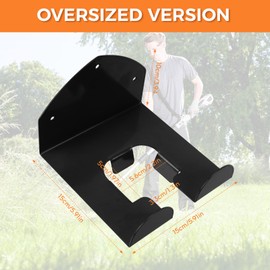 Yiows Weedeater Rack, 1 Pack Weed Eater Hanger, Weed Eater Rack for Wall, Heavy Duty Garden Tool Garage Organizer Trimmer Holder, Chainsaw Hanger Wall Mount(Orange)